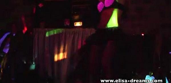  Dirty slut dancing and fucking in a swinger club